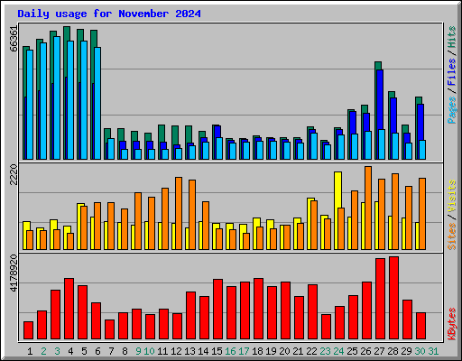Daily usage for November 2024