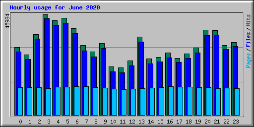 Hourly usage for June 2020