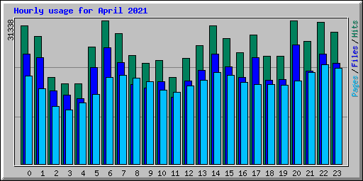 Hourly usage for April 2021