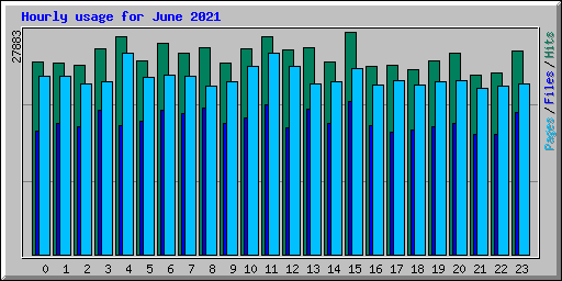 Hourly usage for June 2021