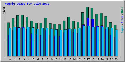 Hourly usage for July 2022