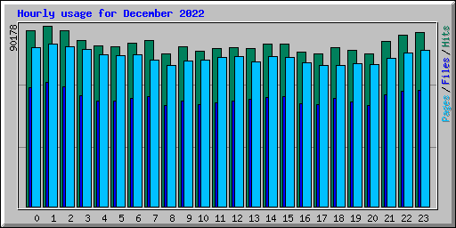 Hourly usage for December 2022